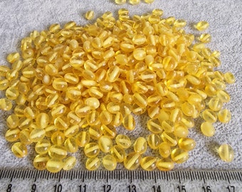57gr Baltic Amber Loose Natural Baltic Amber olive Beads Lemon #GR3