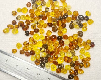 100 pcs Baltic Amber Loose/  Natural Baltic Amber / Amber beads/ beads 4-5mm / Polish Cherry/ Cherry