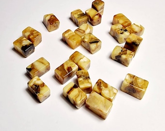 5-10-20 pcs Baltic Amber Loose Natural Baltic Amber  Pressed Cube Mix