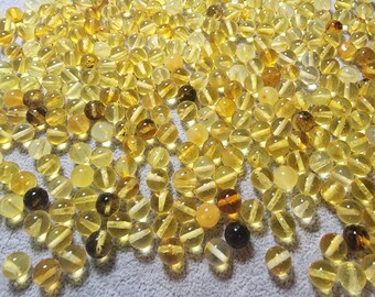 Natural baltic amber round  loose amber  beads Mix Round 7.5-8mm 20pcs