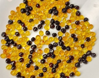 40-80 pcs Baltic Amber Loose/  Natural Baltic Amber / Amber beads/ beads 6-7.5mm /  Lemon and Cherry