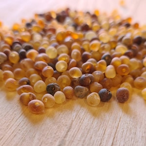 100 pcs Baltic Amber Loose Natural Baltic Amber  Beads RAW Mix