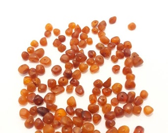 100 pcs Baltic Amber Loose/  Natural Baltic Amber / Amber beads/ beads 4-5mm / Raw cognoc