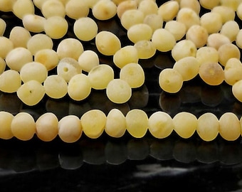 Natural Baltic Amber Loose Natural Baltic Amber Beads 6-7mm Raw Yolk 100gr