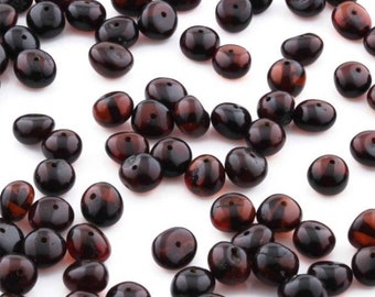 100 pcs Baltic Amber Loose Natural Baltic Amber Beads Cherry