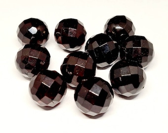 Natural baltic amber round  loose amber beads pressed FACET(7)  dark cherry 19.5mm  1 - 20 pcs #0195