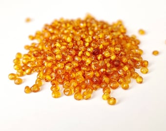 100 pcs Baltic Amber Loose Natural Baltic Amber  Beads honey 3.5-4.5mm