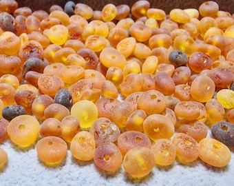 80gr  Baltic Amber Loose Natural Baltic Amber Beads 4.5-6mm  Raw MIX #398