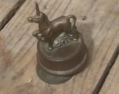 Vintage Brass Unicorn Music Box Figurine- Animal Figurine, Brass Decorations, Vintage Brass, Shelf Decor,Vintage Home Decor, Unicorn Figure