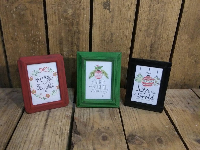 Christmas Gift Teacher Gift Christmas Decor- 3 12 x 5 or 4x6 Frame CoWorker Gift,Frame Set,Ornate Frame Mix Rustic Holiday Decorations