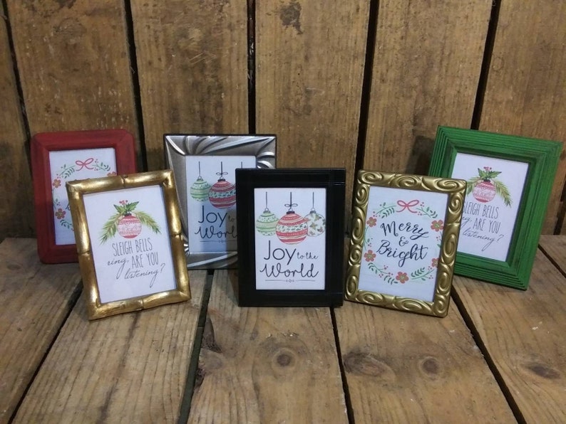 Christmas Gift Teacher Gift Christmas Decor- 3 12 x 5 or 4x6 Frame CoWorker Gift,Frame Set,Ornate Frame Mix Rustic Holiday Decorations