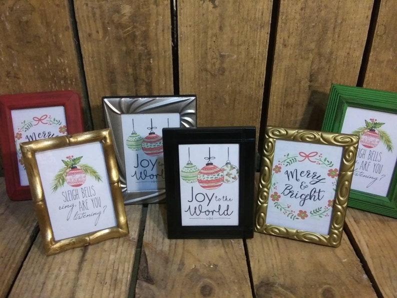 Christmas Gift Teacher Gift Christmas Decor- 3 12 x 5 or 4x6 Frame CoWorker Gift,Frame Set,Ornate Frame Mix Rustic Holiday Decorations