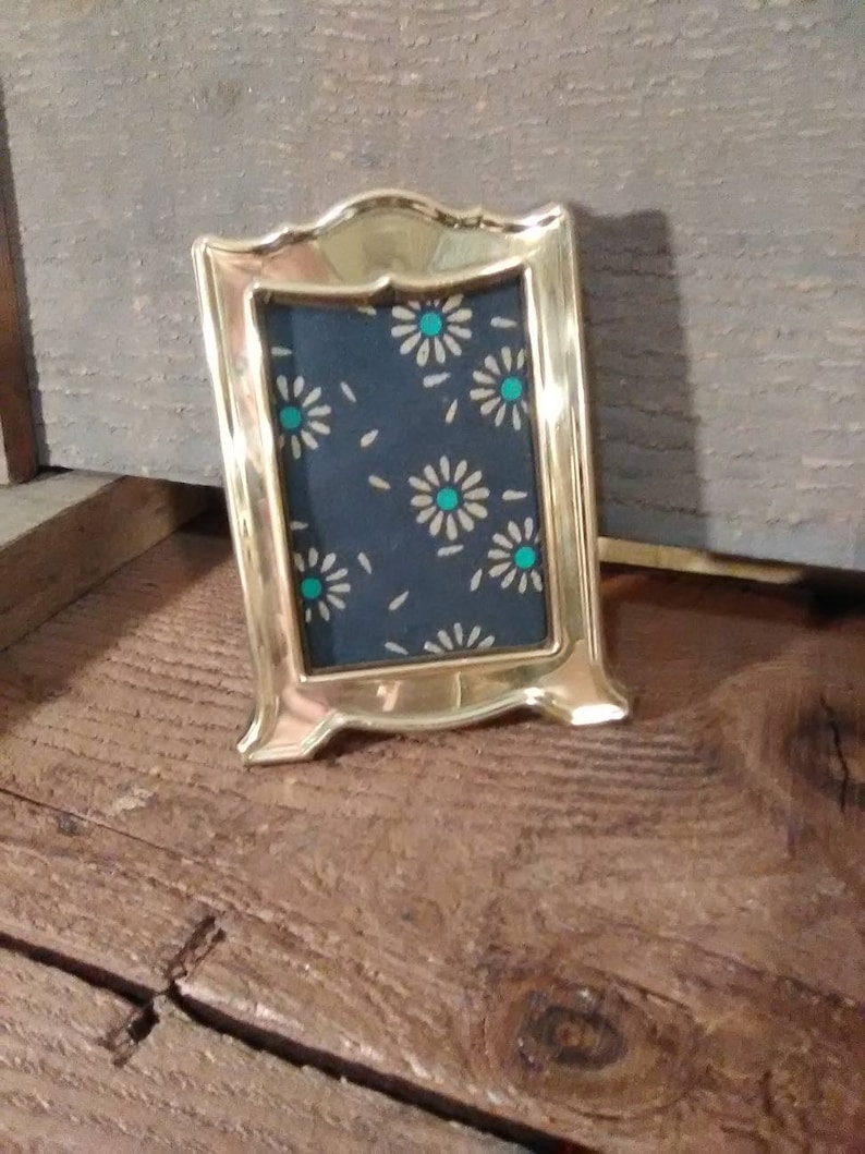 BrassGold Tone Frame 3 12x 5 VintageAntique Metal Frame