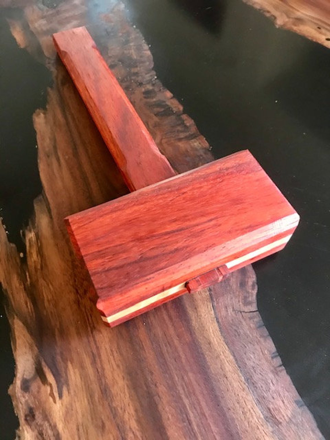 Wood Joiners Mallet for Woodworking African Padauk and Flame Etsy