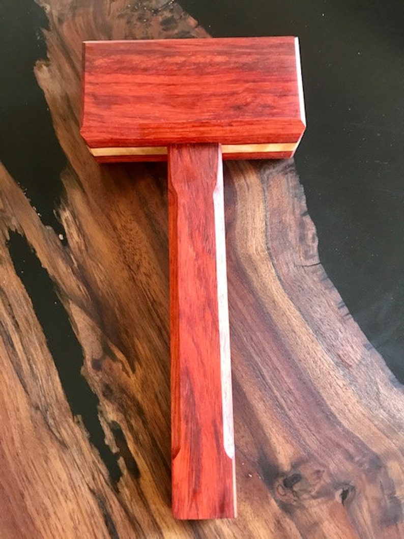Wood Joiners Mallet for Woodworking African Padauk and Flame Etsy
