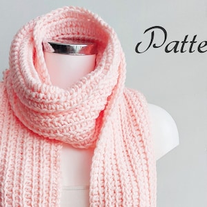 Easy and Quick Crochet Scarf, Thick Bulky Wrap, Cozy Winter Accessory (PDF Pattern)