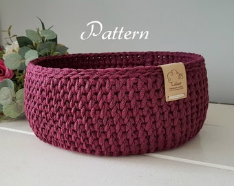 Crochet Basket Pattern: Sturdy Round Storage Bin (PDF Pattern)