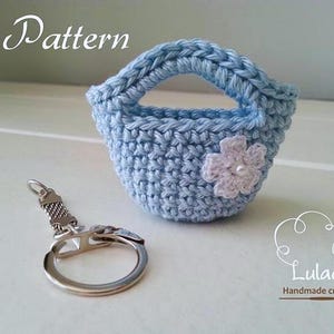 Crochet keychain pattern, Instant download pattern, Crochet bag keychain pattern, Tote bag keychain, crochet pattern