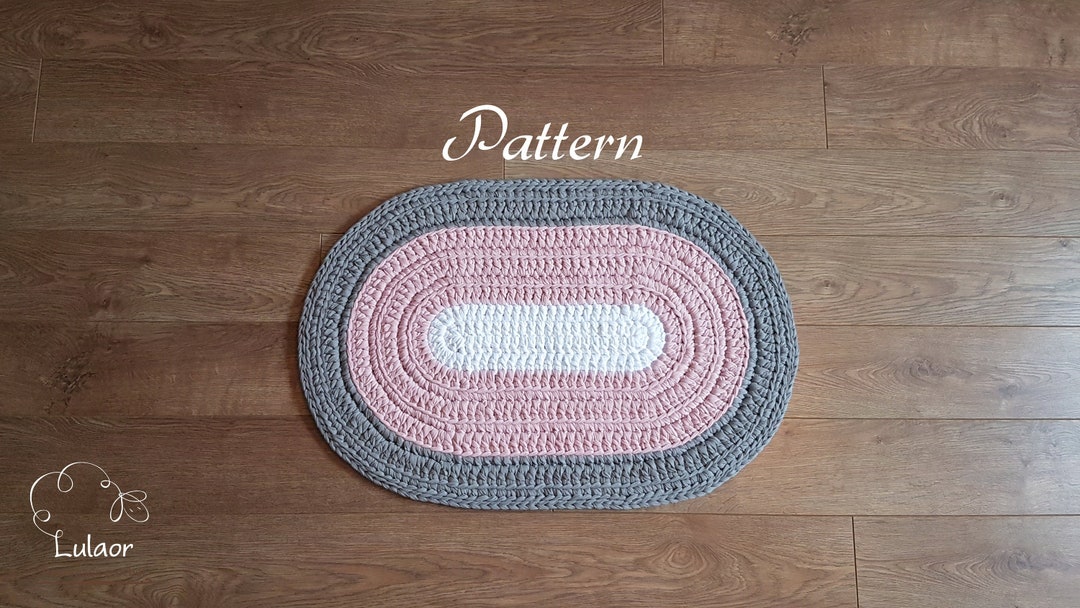 Pattern for Oval Rug, Size of Rug 33x21.6