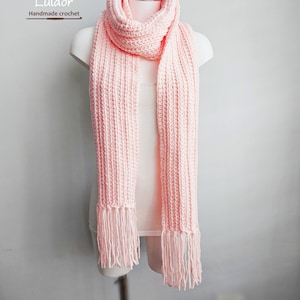 Pattern for crochet scarf, DIY crochet, PDF file for how to crochet a scarf, long scarf, Easy pattern, Men and woman scarf, bulky scarf image 2