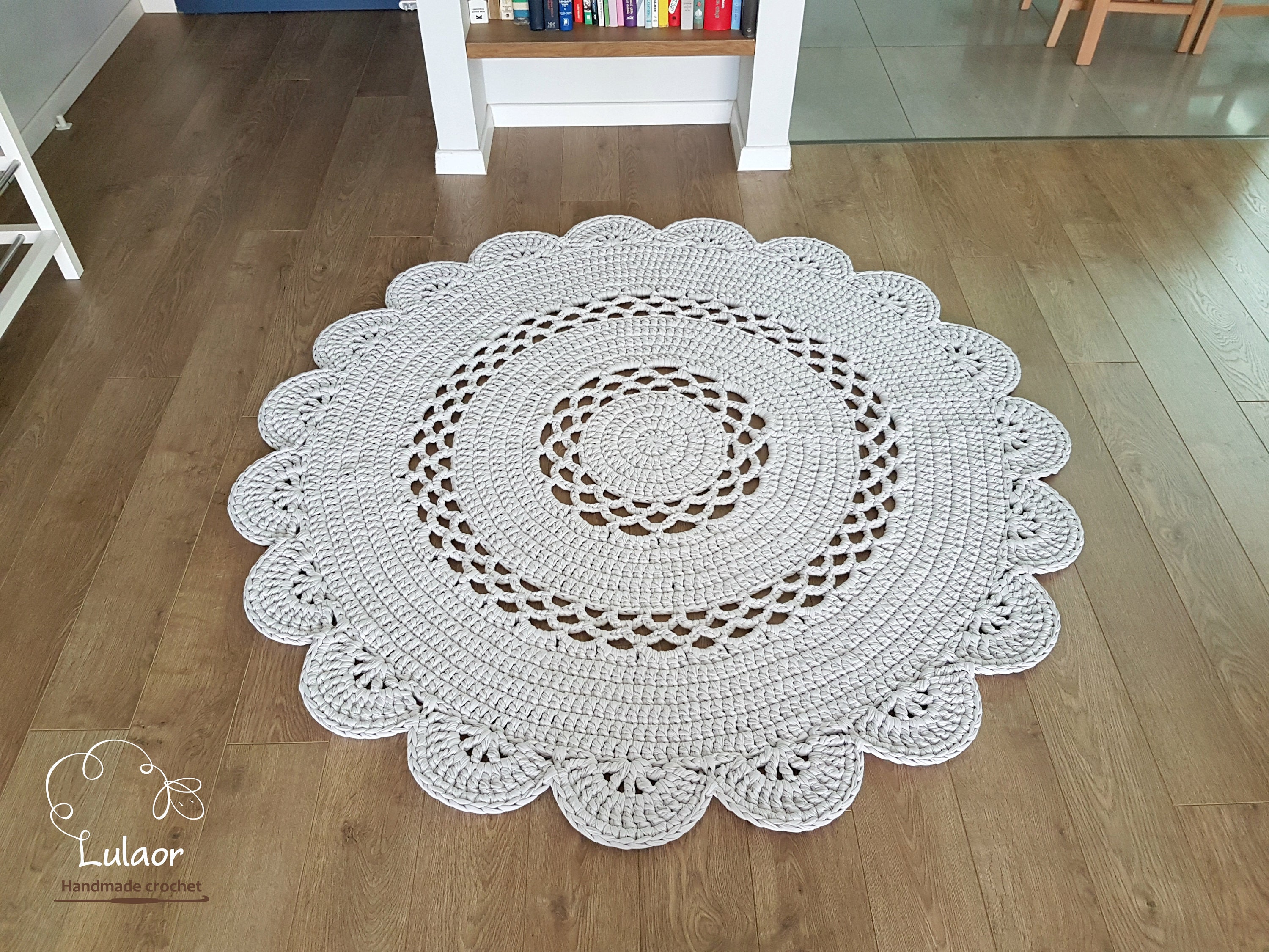 Crochet Rug Pattern Large Crochet Rug Pattern, Abigail Rug Large 160cm/ 62