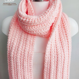 Pattern for crochet scarf, DIY crochet, PDF file for how to crochet a scarf, long scarf, Easy pattern, Men and woman scarf, bulky scarf image 6