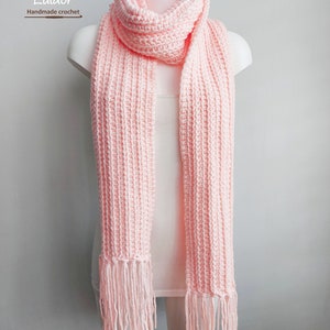 Pattern for crochet scarf, DIY crochet, PDF file for how to crochet a scarf, long scarf, Easy pattern, Men and woman scarf, bulky scarf image 3