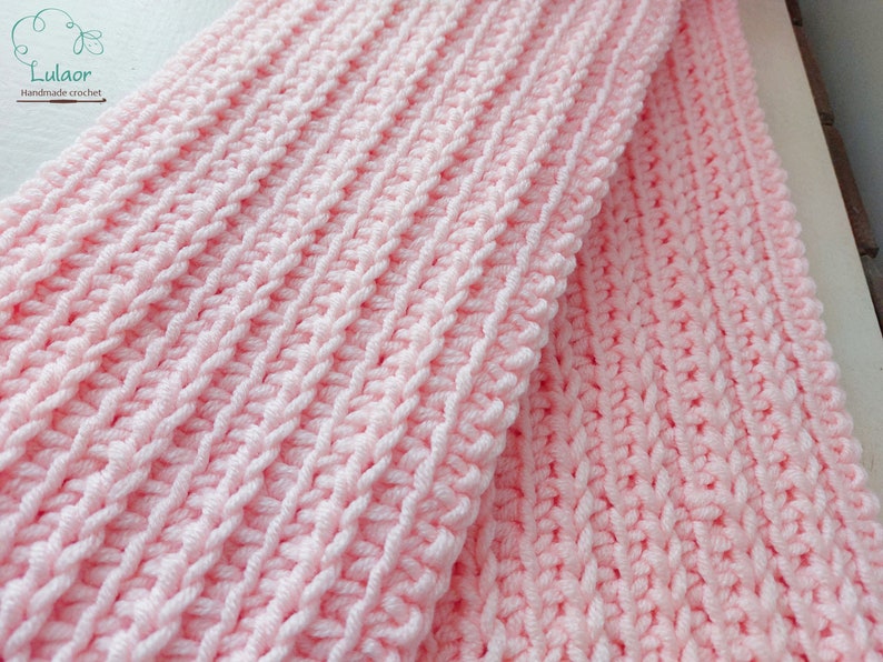 Pattern for crochet scarf, DIY crochet, PDF file for how to crochet a scarf, long scarf, Easy pattern, Men and woman scarf, bulky scarf image 8