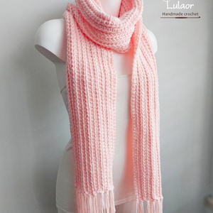 Pattern for crochet scarf, DIY crochet, PDF file for how to crochet a scarf, long scarf, Easy pattern, Men and woman scarf, bulky scarf image 4