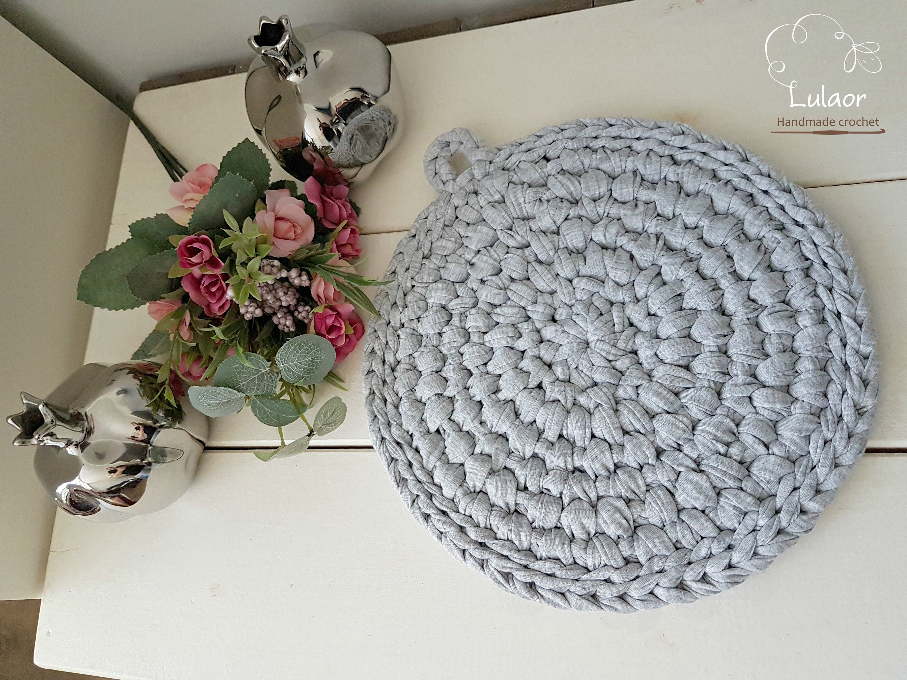 Crochet Hot Pad Pattern Pot Coaster Easy Pattern Round Hot Etsy Israel