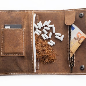 35G * Porta tabacco in vera pelle di bufalo - Porta tabacco - Porta tabacco - Realizzato in vera pelle di bufalo - Progettato a Berlino - SmokingBag