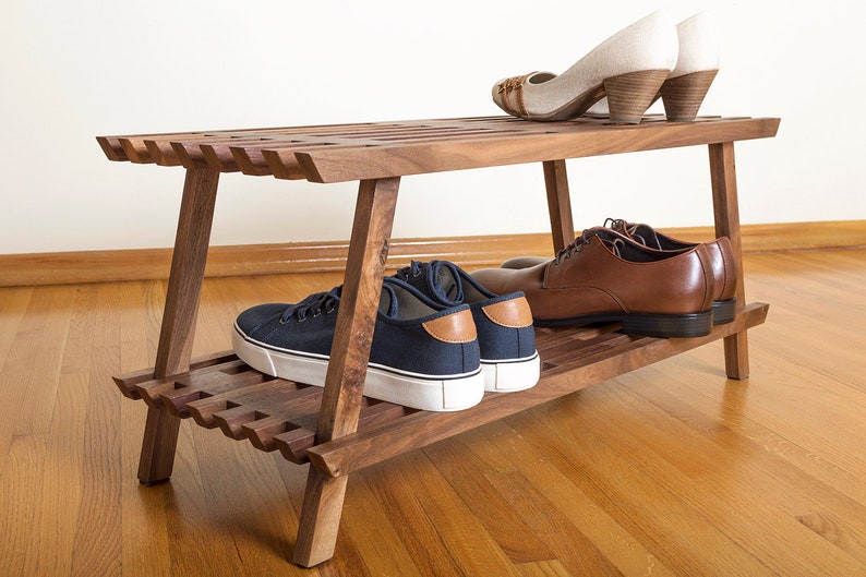 Mid Century Modern Style Shoe Rack Etsy