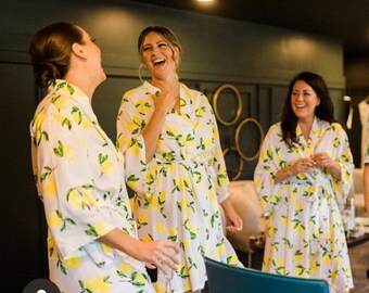 Lemon Robe: Handmade Rayon Kimono Style Robe