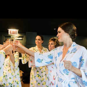 Hydrangea print - sleepwear - designer - soft breathable robes