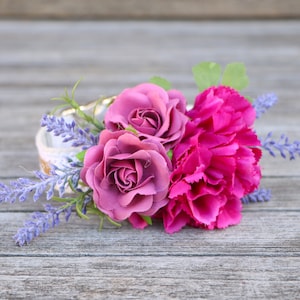 Wedding dog collar with rose application and romantic lace fabric * adjustable