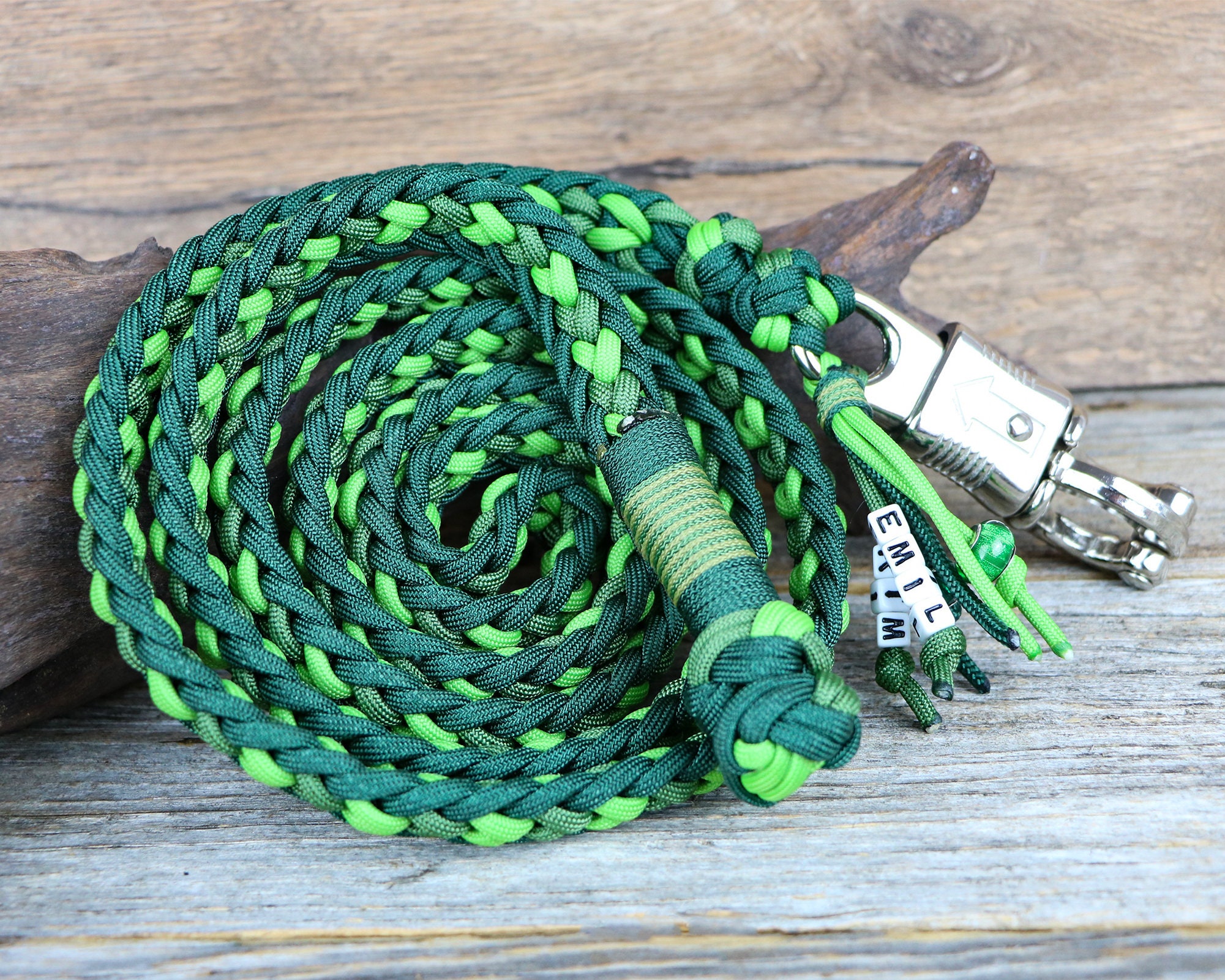 Braided Paracord Horse Lead Rope,with Panic Hook or Carabiner