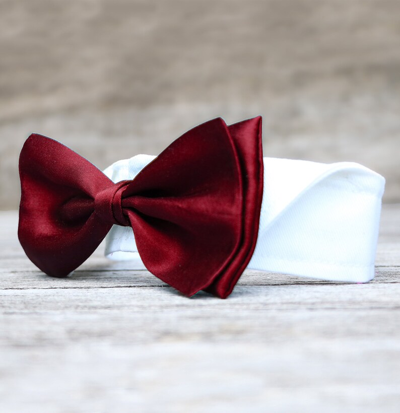 Wedding dog collar bow tie collar dress shirt for dogs with hook-and-loop fastener various colours image 8