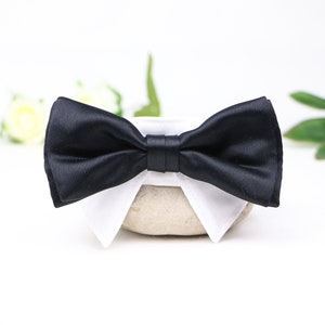 Wedding dog collar bow tie collar dress shirt for dogs with hook-and-loop fastener various colours image 2