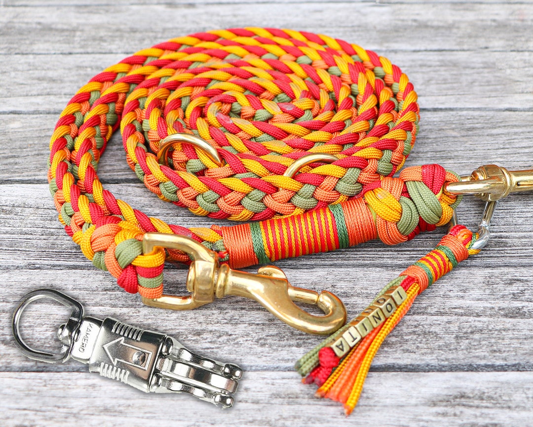 Braided Custom Paracord Horse Lead Rope / With Panic Hook or Carabiner