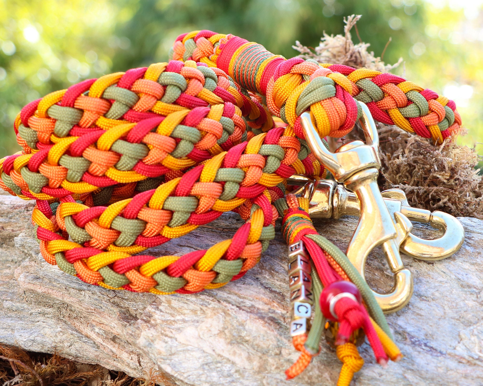 Braided Custom Paracord Horse Lead Rope / With Panic Hook or Carabiner ...