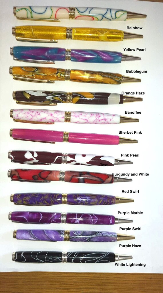 Acrylic Twist Ballpoint Pens Etsy