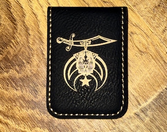 Custom Leather Shriner Inspired Money Clip – Stylish & Functional Keepsake
