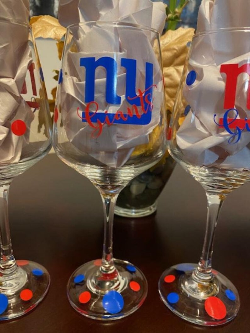 New York Giants, Sports Team Glassware, Football Glasses, Sports Team