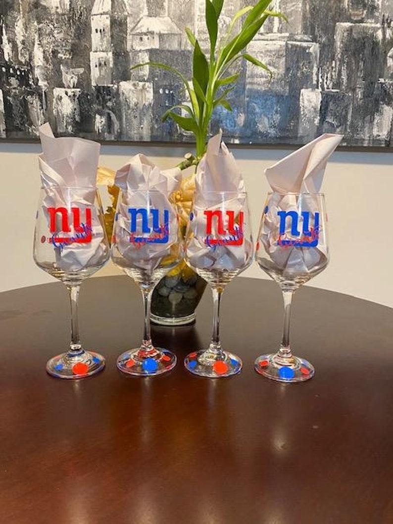 New York Giants, Sports Team Glassware, Football Glasses, Sports Team