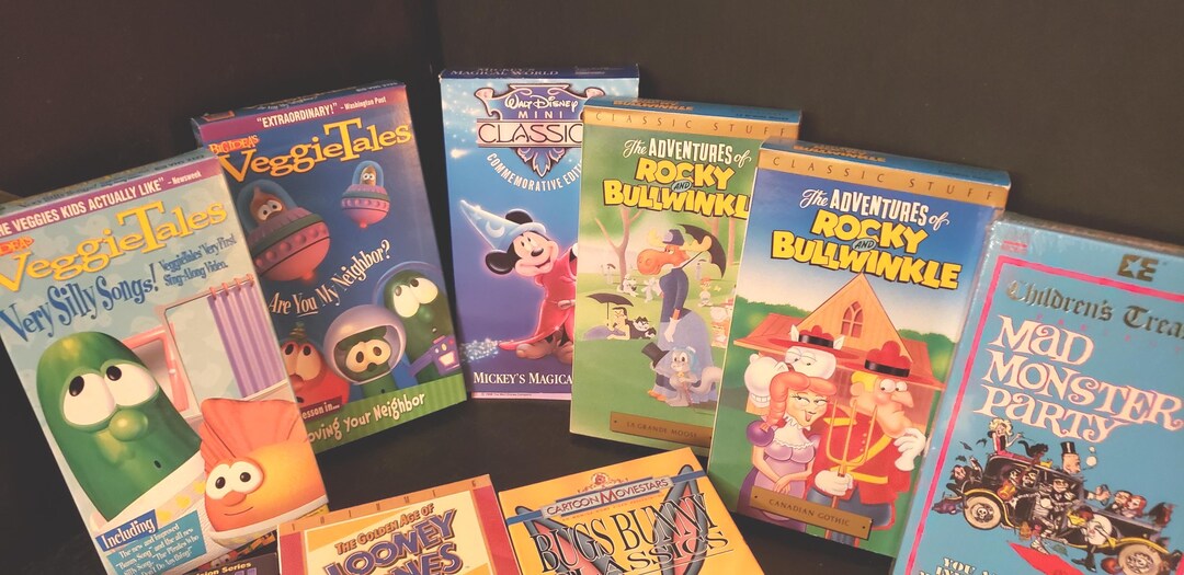 Cartons Assorted Assorted VHS Cartoons, Movies, TV Shows - Etsy