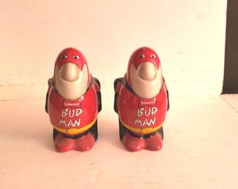 バドマン　バドワイザー　ソルト&ペッパーシェイカー 1975 Very Rare Original Bud Man Salt and Pepper Shakers - Etsy