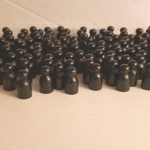 Game Pieces; Black Wooden Game Pieces