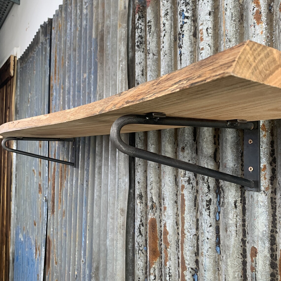 Hairpin Leg Wall Mount Shelf fastening Massively D 26 Etsy