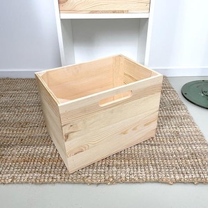 Natural Light Wooden Box for Billy Shelves | Small | 36x26.5x25.5cm