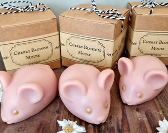 Cherry blossom mouse soap, mouse soap